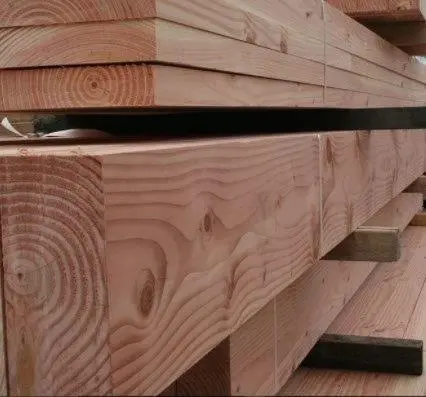 Pieces of Planed Fresh Sawn British Douglas Fir