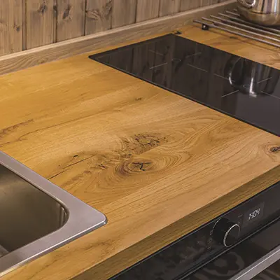 Kitchen worktop made of European Oak