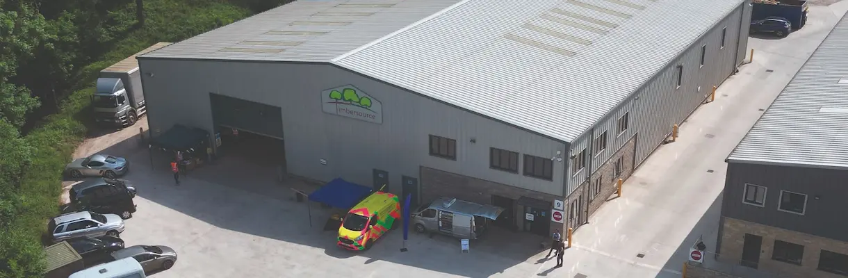 Overhead picture of Timbersource's Site