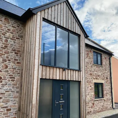 A house with British Larch cladding on