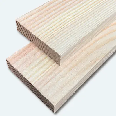 Two pieces of Timbersource's North American Douglas Fir on top of each other.