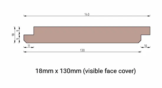 TLAM Halflap Cladding with V Technical Drawing