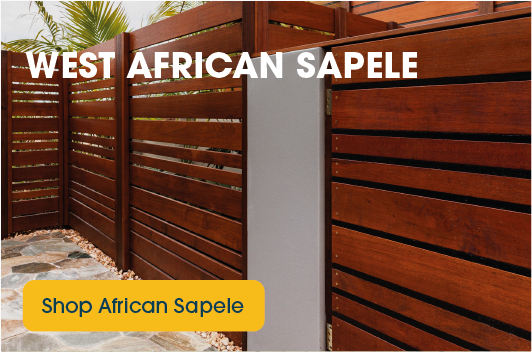 West African Sapele timber for outdoor projects, fencing