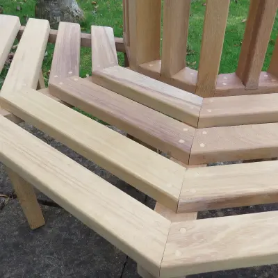West African Idigbo Wood Bench
