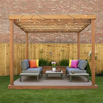 West African Sapele Pergola