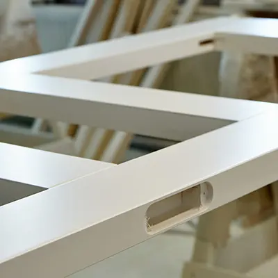 A painted frame made from Timbersource's American Poplar, that is in production