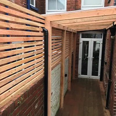 British Douglas Fir Wood Fence