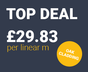 European Oak Cladding for outdoor and indoor projects price offer per linear metre