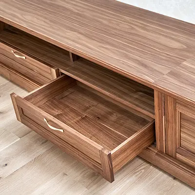 A drawer set made of American Black Walnut