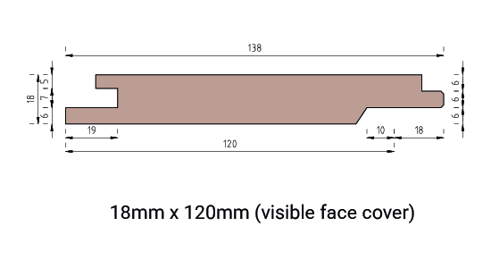 TLAC Staggered Tongue and Groove Technical Drawing